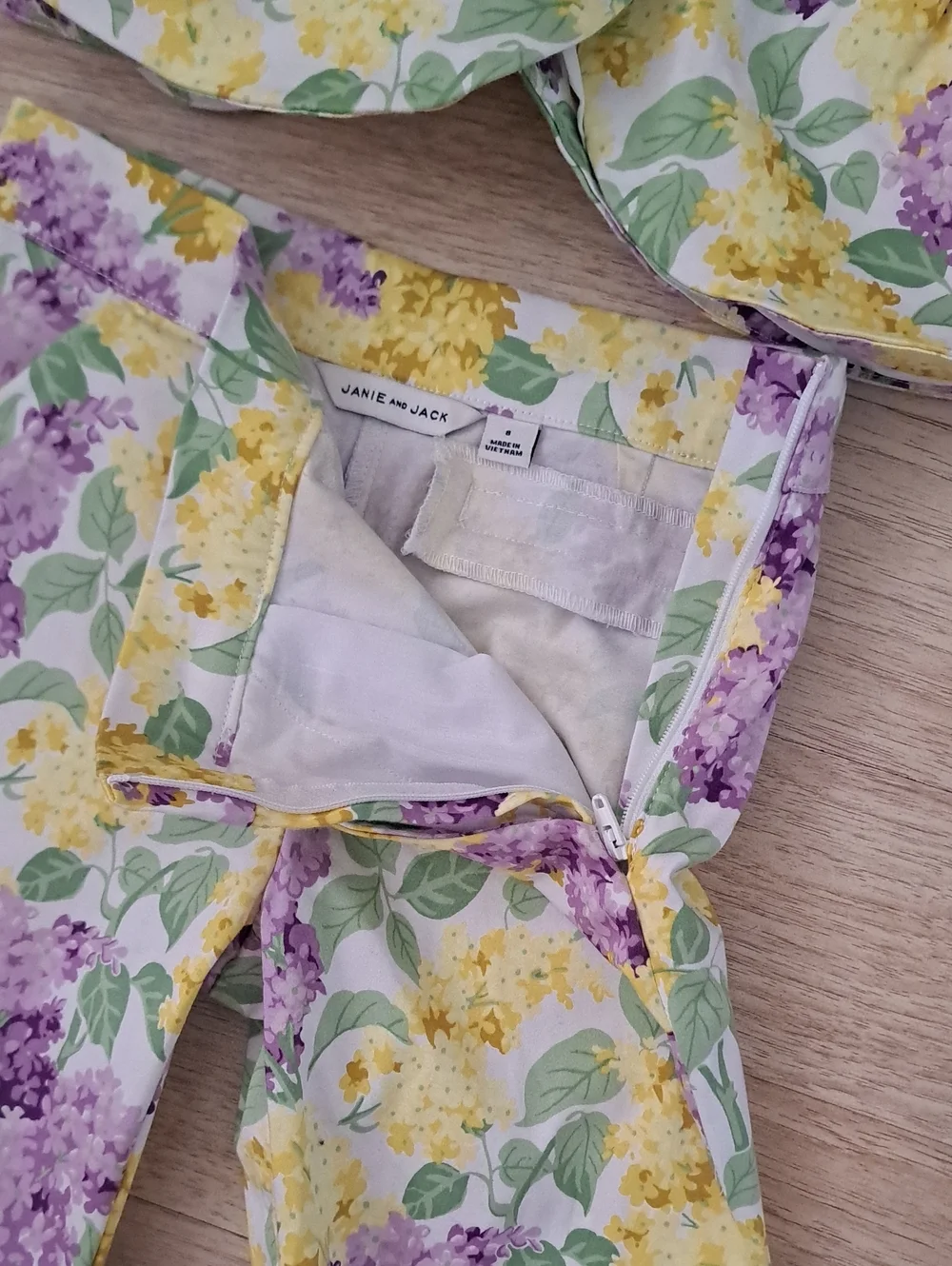 Janie and Jack Yellow, Lavender & Green Floral Jacket Set